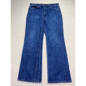 Vintage 70s Levis 517-0217 Orange Tab Mens 34 Blue Denim Bootcut Jeans USA MADE
